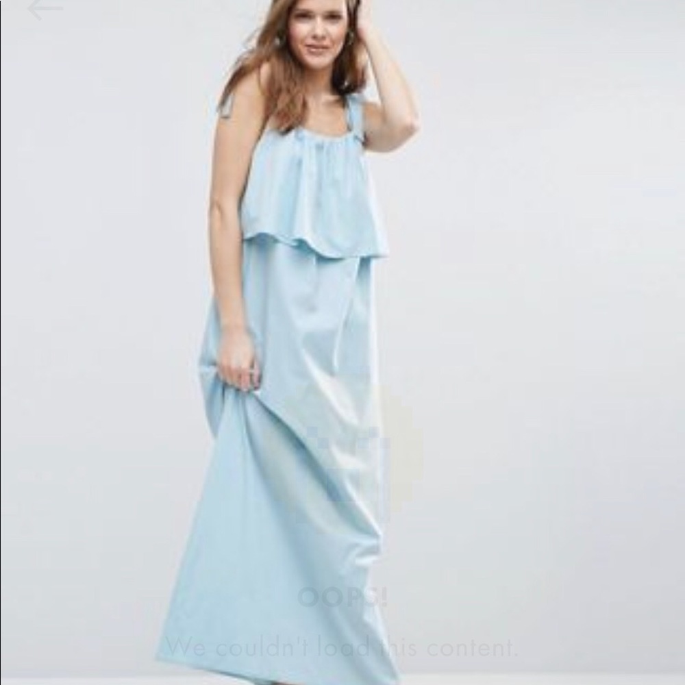 Double Layer Maxi Dress in Cotton Great Condition